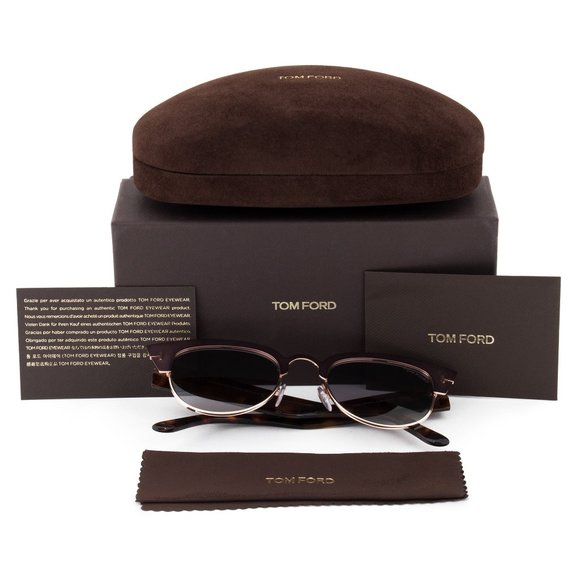 Tom Ford Alexandra Cat Eye Sunglasses FT0607 74B 51